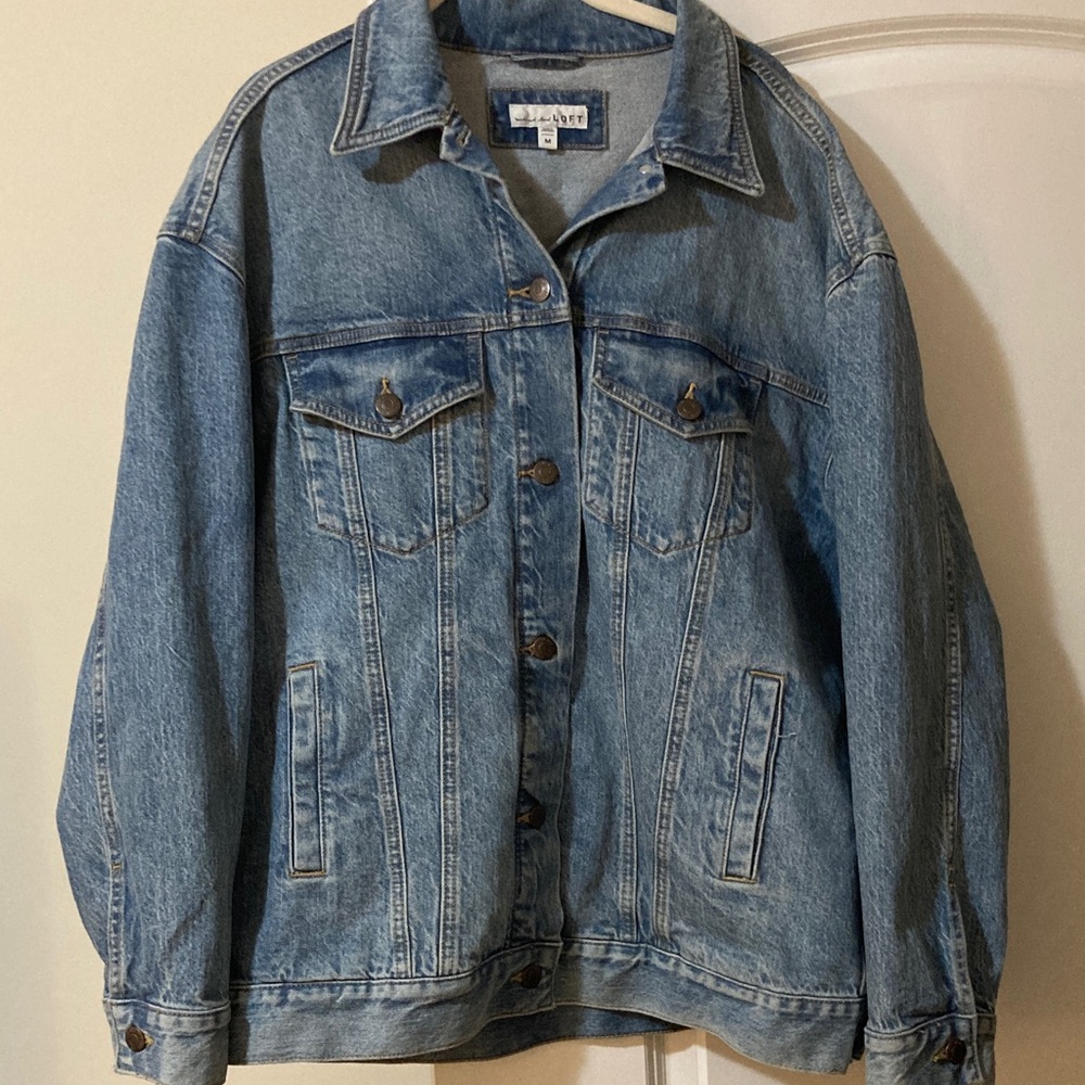 Loft  Light Blue Denim oversized Jacket